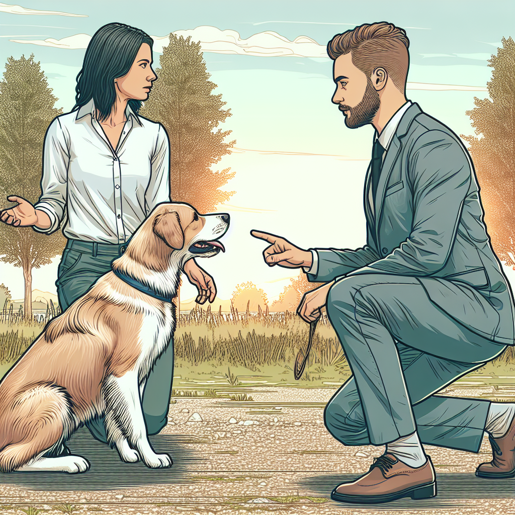 Realistic stock image of dog training session